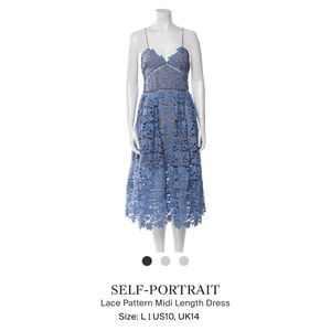 Self Portrait blue lace dress